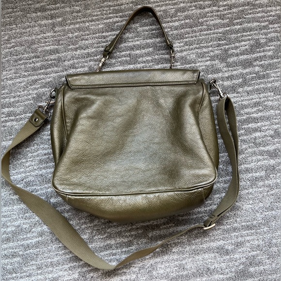 Olive Green Alexis Hudson genuine leather crossbody. - Picture 7 of 14
